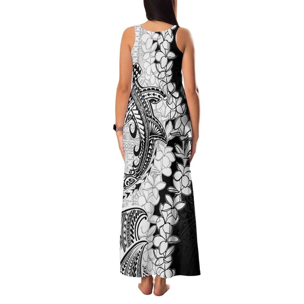 Polynesian Plumeria Lei Family Matching Tank Maxi Dress and Hawaiian Shirt with Hammerhead Shark LT7 - Polynesian Pride