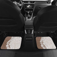 Polynesian Beige Plumeria Lei Car Mats with Hammerhead Shark LT7 Set 2pcs - Back Beige - Polynesian Pride