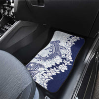 Polynesian Navy Blue Plumeria Lei Car Mats with Hammerhead Shark LT7 - Polynesian Pride