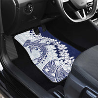 Polynesian Navy Blue Plumeria Lei Car Mats with Hammerhead Shark LT7 - Polynesian Pride