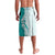 Polynesian Teal Plumeria Lei Lavalava with Hammerhead Shark