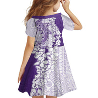 Polynesian Purple Plumeria Lei Family Matching Off Shoulder Maxi Dress and Hawaiian Shirt with Hammerhead Shark LT7 - Polynesian Pride