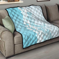 Polynesian Turquoise Plumeria Lei Quilt with Hammerhead Shark LT7 - Polynesian Pride