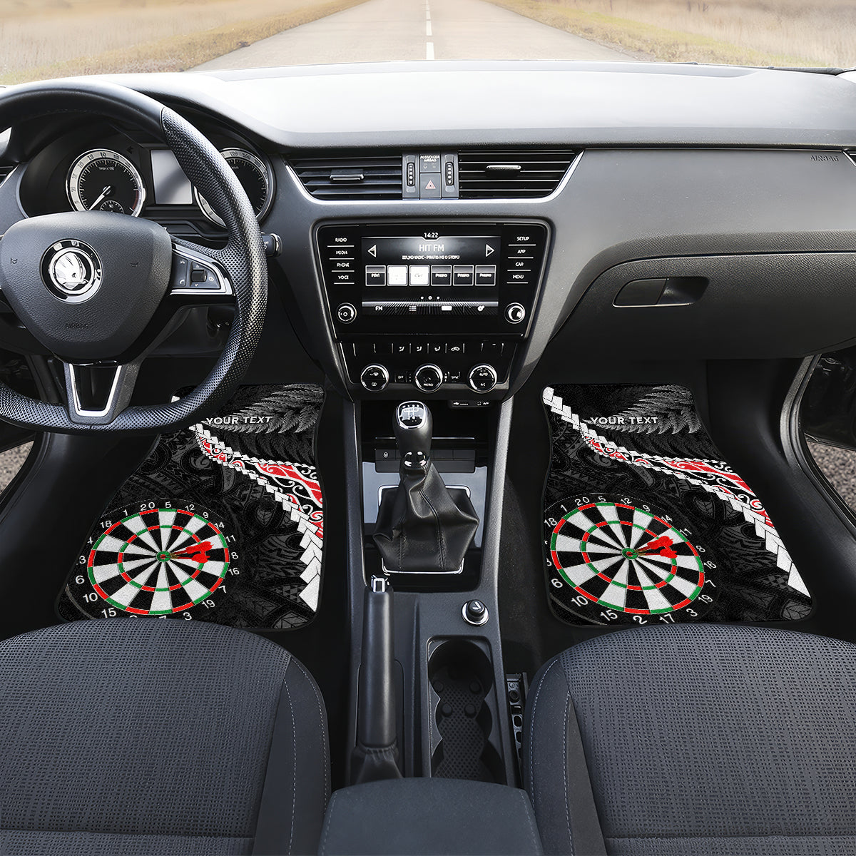 Personalised New Zealand Darts Car Mats Maori Manaia LT7 - Polynesian Pride