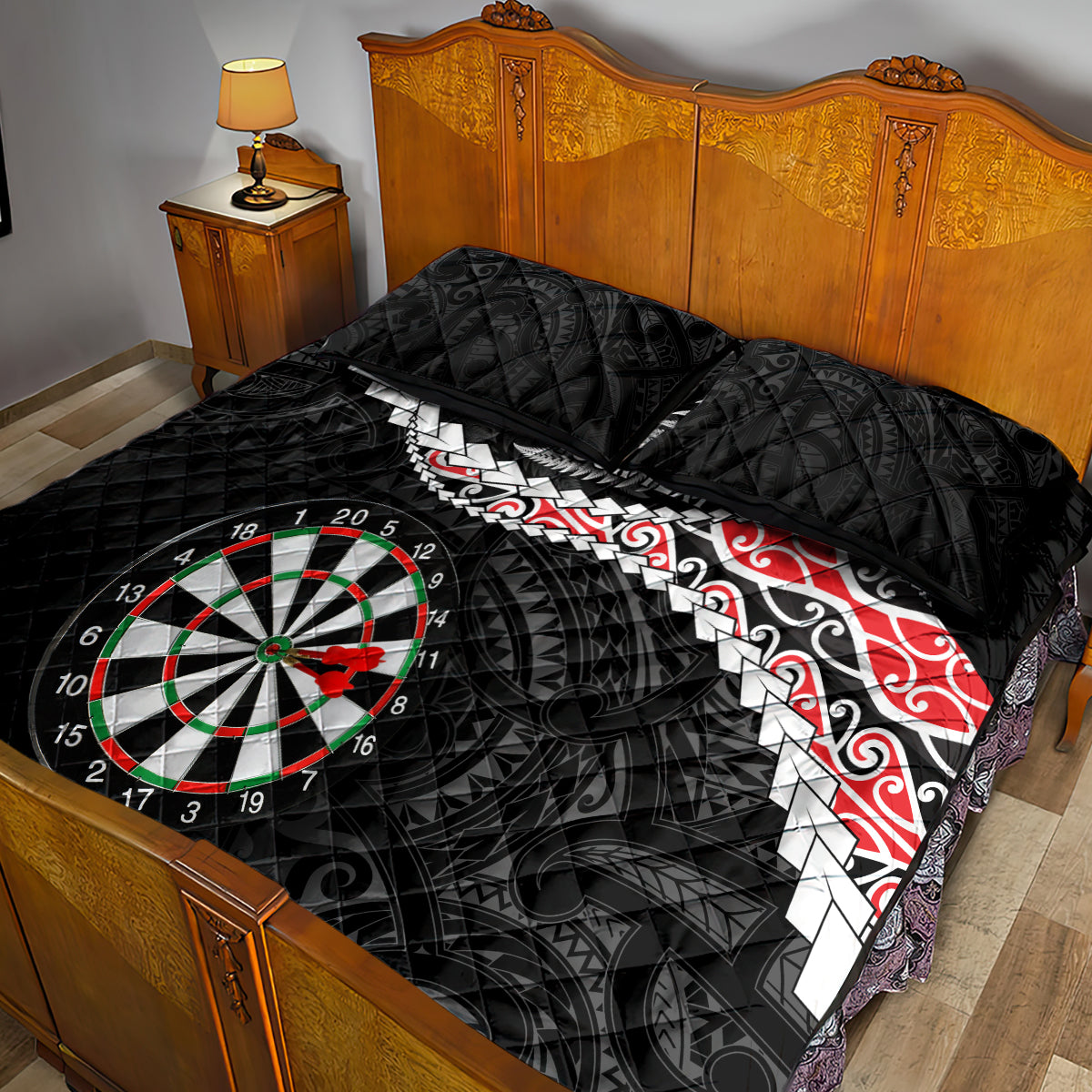 Personalised New Zealand Darts Quilt Bed Set Maori Manaia LT7 - Polynesian Pride