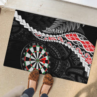 Personalised New Zealand Darts Rubber Doormat Maori Manaia LT7 - Polynesian Pride