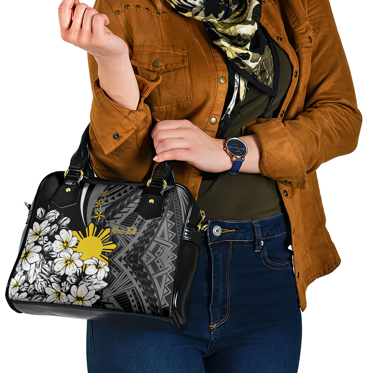 Philippines Sampaguita Personalised Shoulder Handbag Women's Day