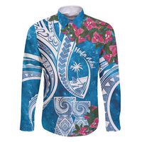 Hafa Adai Guam Family Matching Off Shoulder Maxi Dress and Hawaiian Shirt Crystal Waves