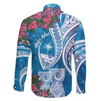 Hafa Adai Guam Family Matching Off Shoulder Maxi Dress and Hawaiian Shirt Crystal Waves