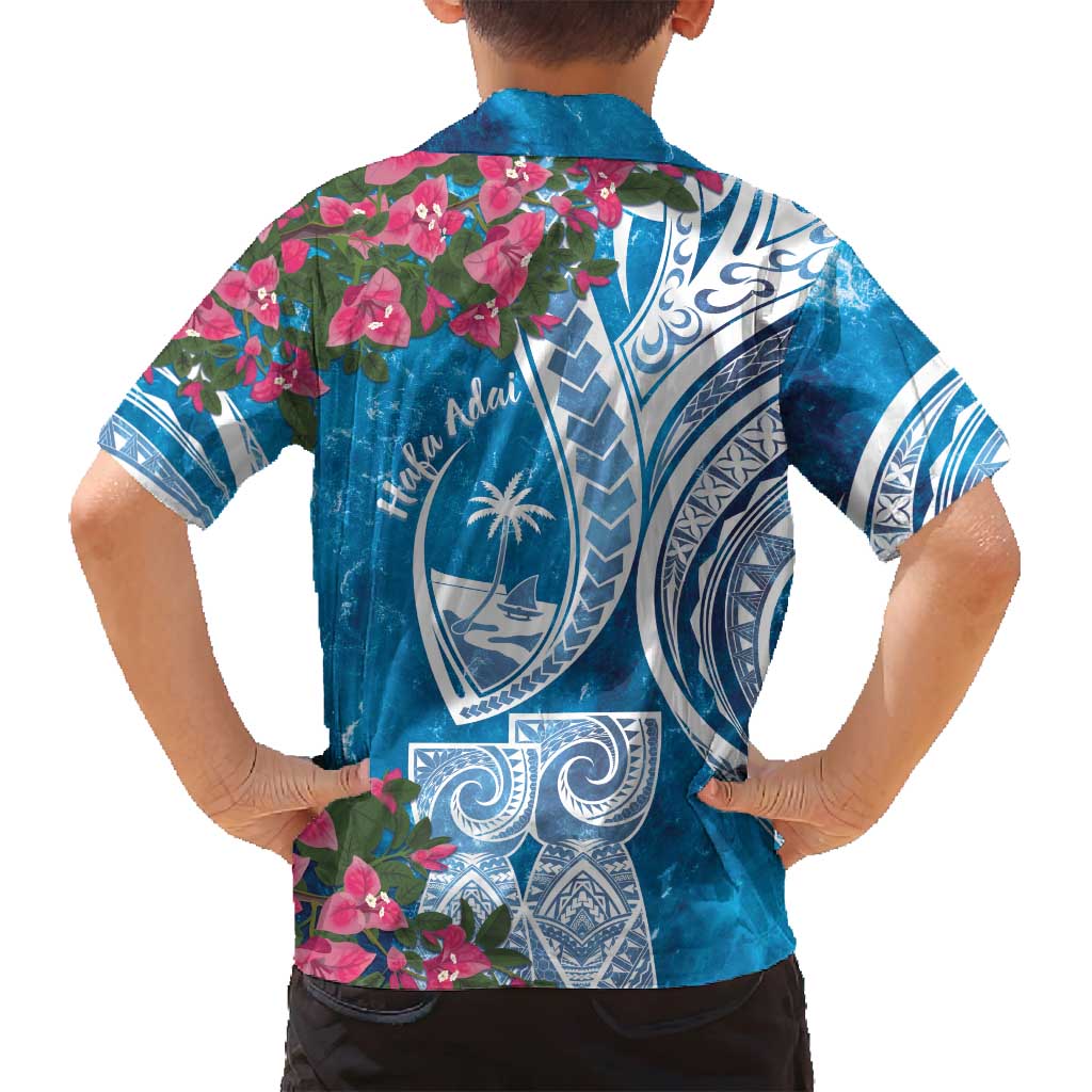 Hafa Adai Guam Family Matching Tank Maxi Dress and Hawaiian Shirt Crystal Waves