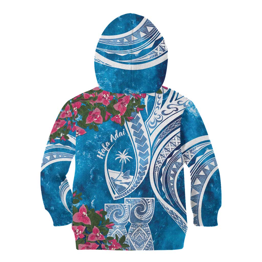Hafa Adai Guam Kid Hoodie Crystal Waves
