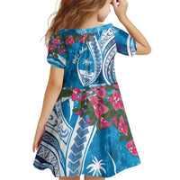 Hafa Adai Guam Kid Short Sleeve Dress Crystal Waves