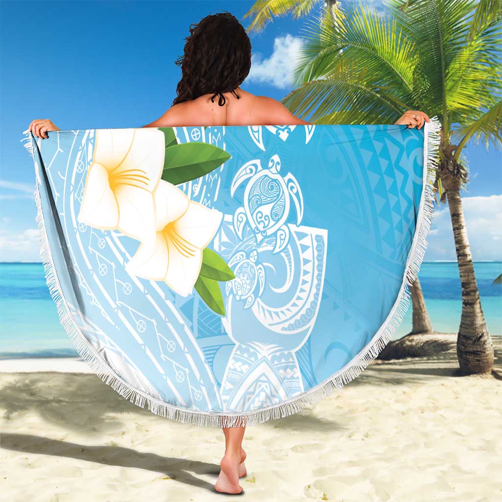 Personalized Guam Chamorro Beach Blanket Turtles and Guasali Flowers