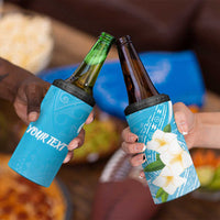 Personalized Guam Chamorro 4 in 1 Can Cooler Tumbler Turtles and Guasali Flowers