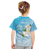 Personalized Guam Chamorro Kid T Shirt Turtles and Guasali Flowers