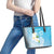 Personalized Guam Chamorro Leather Tote Bag Turtles and Guasali Flowers