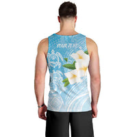Personalized Guam Chamorro Men Tank Top Turtles and Guasali Flowers