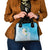Personalized Guam Chamorro Shoulder Handbag Turtles and Guasali Flowers