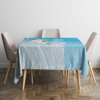 Personalized Guam Chamorro Tablecloth Turtles and Guasali Flowers