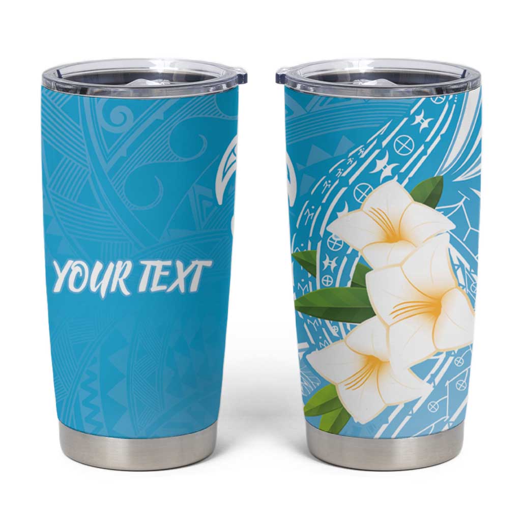 Personalized Guam Chamorro Tumbler Cup Turtles and Guasali Flowers