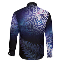 New Zealand Aotearoa Matariki Family Matching Summer Maxi Dress and Hawaiian Shirt Starry Silver Fern LT7 - Polynesian Pride