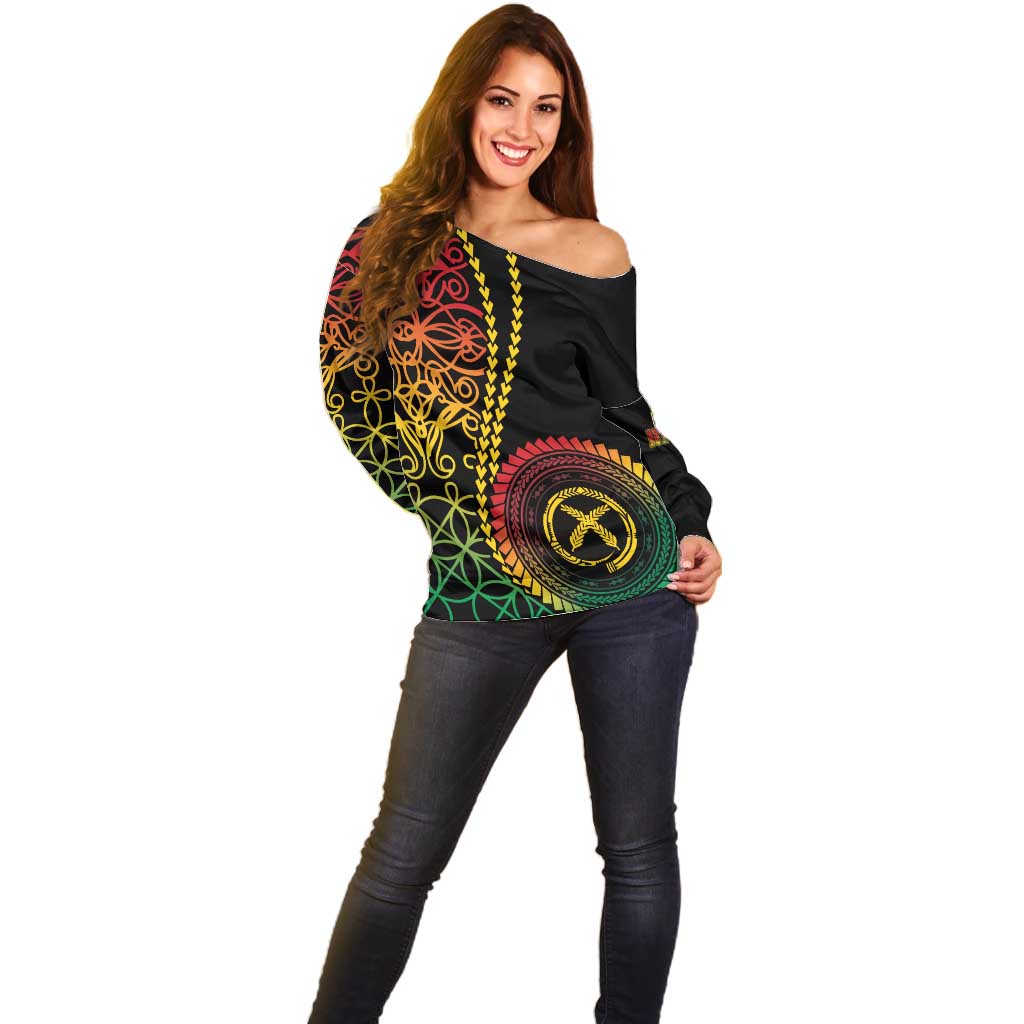 Proudly Ni-Van Sandroing Inspired Classic Style Off Shoulder Sweater