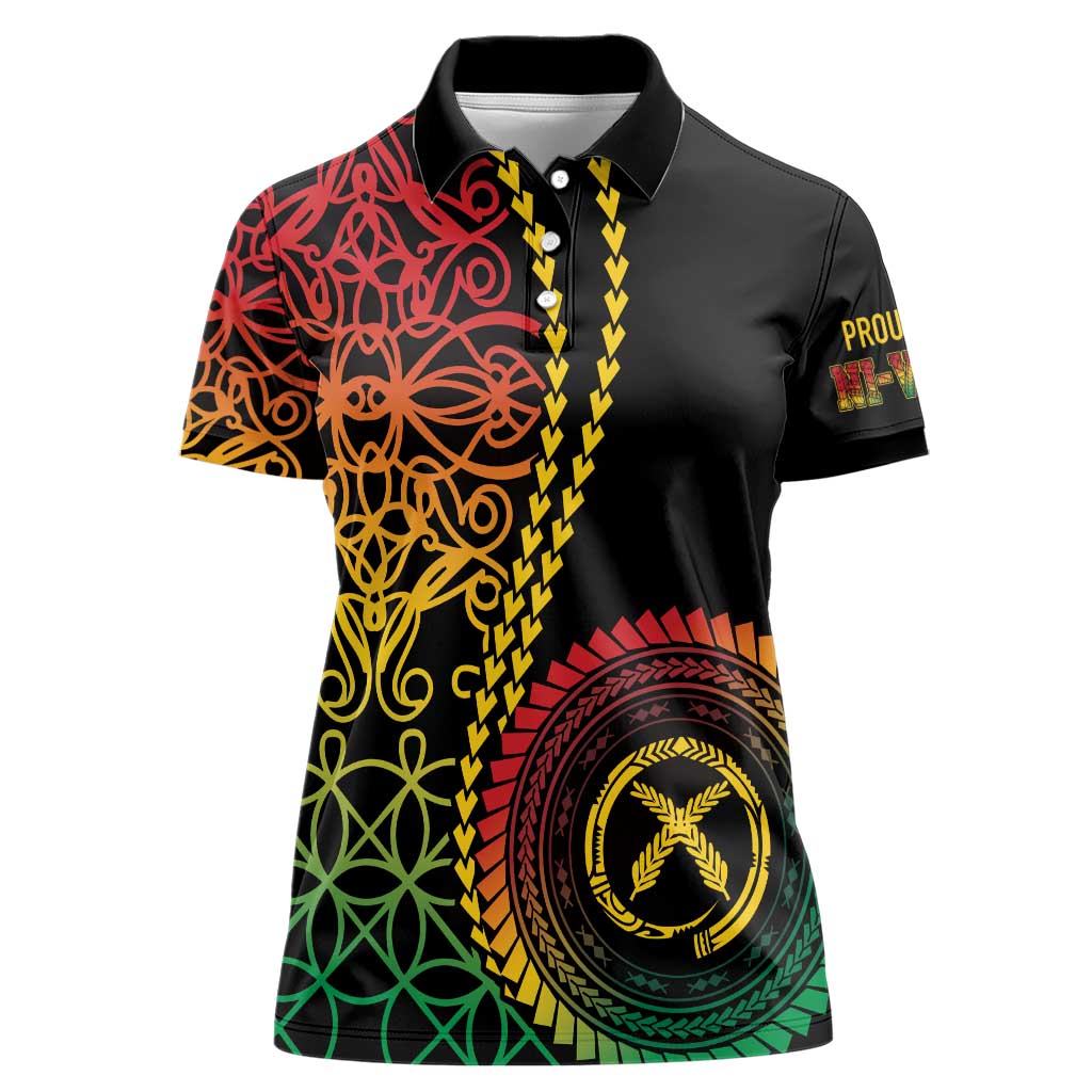 Proudly Ni-Van Sandroing Inspired Classic Style Women Polo Shirt LT7 Female Colorful - Polynesian Pride