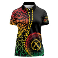 Proudly Ni-Van Sandroing Inspired Classic Style Women Polo Shirt LT7 Female Colorful - Polynesian Pride