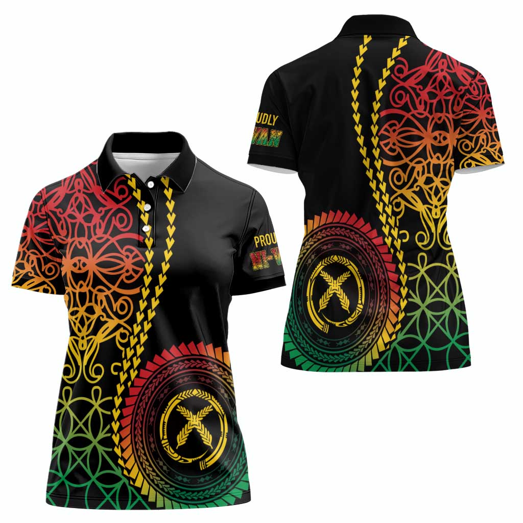 Proudly Ni-Van Sandroing Inspired Classic Style Women Polo Shirt LT7 - Polynesian Pride