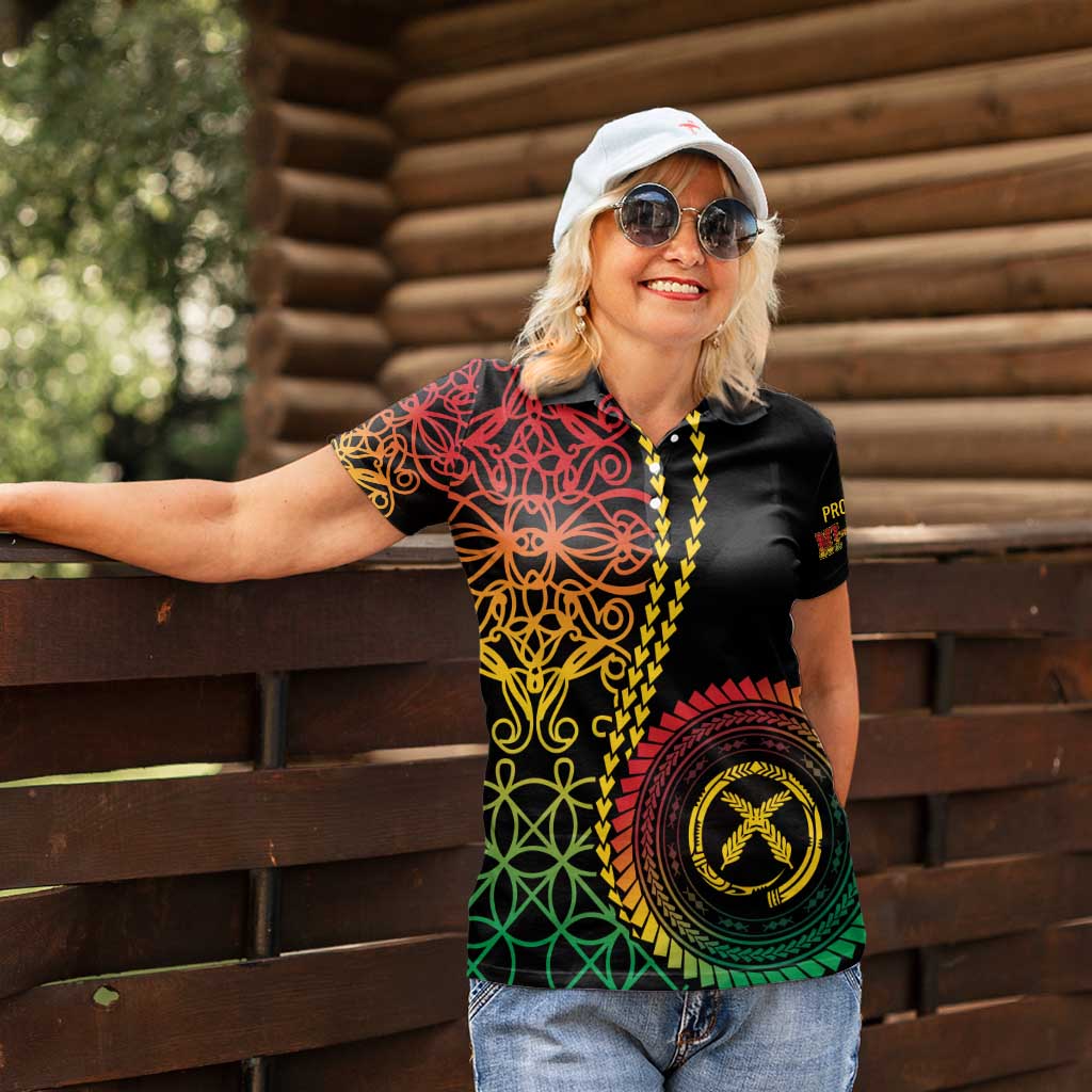 Proudly Ni-Van Sandroing Inspired Classic Style Women Polo Shirt LT7 - Polynesian Pride