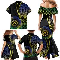 Proudly Ni-Van Sandroing Inspired Family Matching Mermaid Dress and Hawaiian Shirt Malampa Classic Style LT7 - Polynesian Pride