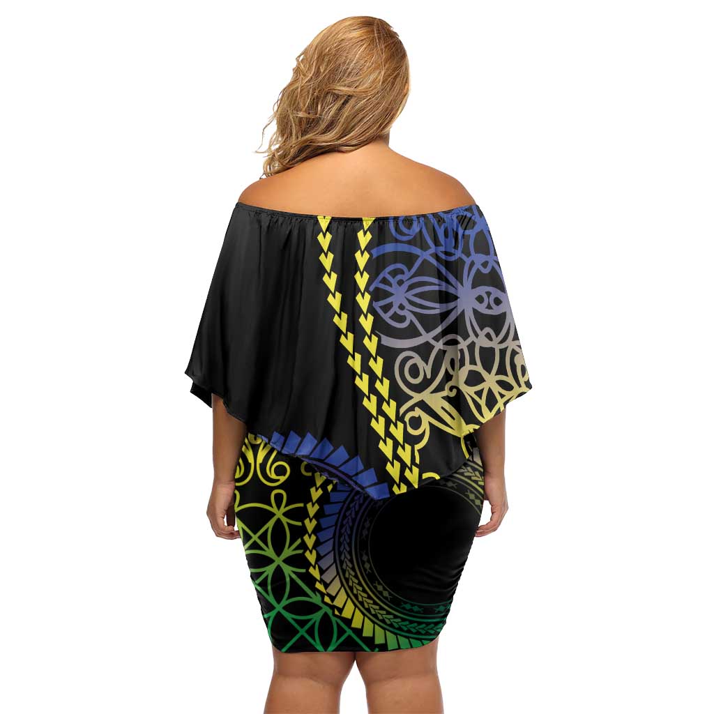 Proudly Ni-Van Sandroing Inspired Family Matching Off Shoulder Short Dress and Hawaiian Shirt Malampa Classic Style LT7 - Polynesian Pride