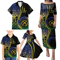 Proudly Ni-Van Sandroing Inspired Family Matching Puletasi and Hawaiian Shirt Malampa Classic Style