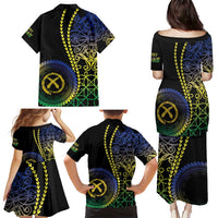 Proudly Ni-Van Sandroing Inspired Family Matching Puletasi and Hawaiian Shirt Malampa Classic Style