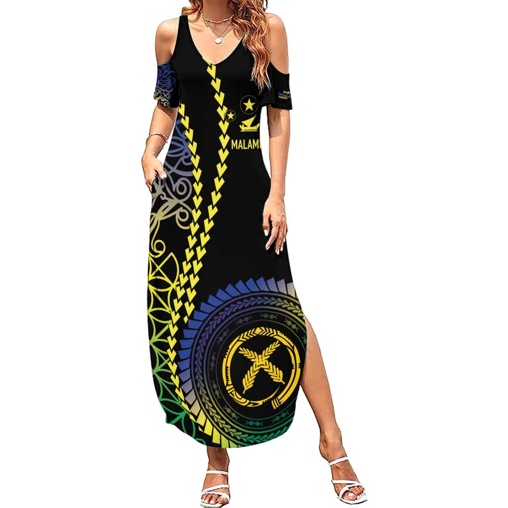 Proudly Ni-Van Sandroing Inspired Family Matching Summer Maxi Dress and Hawaiian Shirt Malampa Classic Style LT7 Mom's Dress Colorful - Polynesian Pride