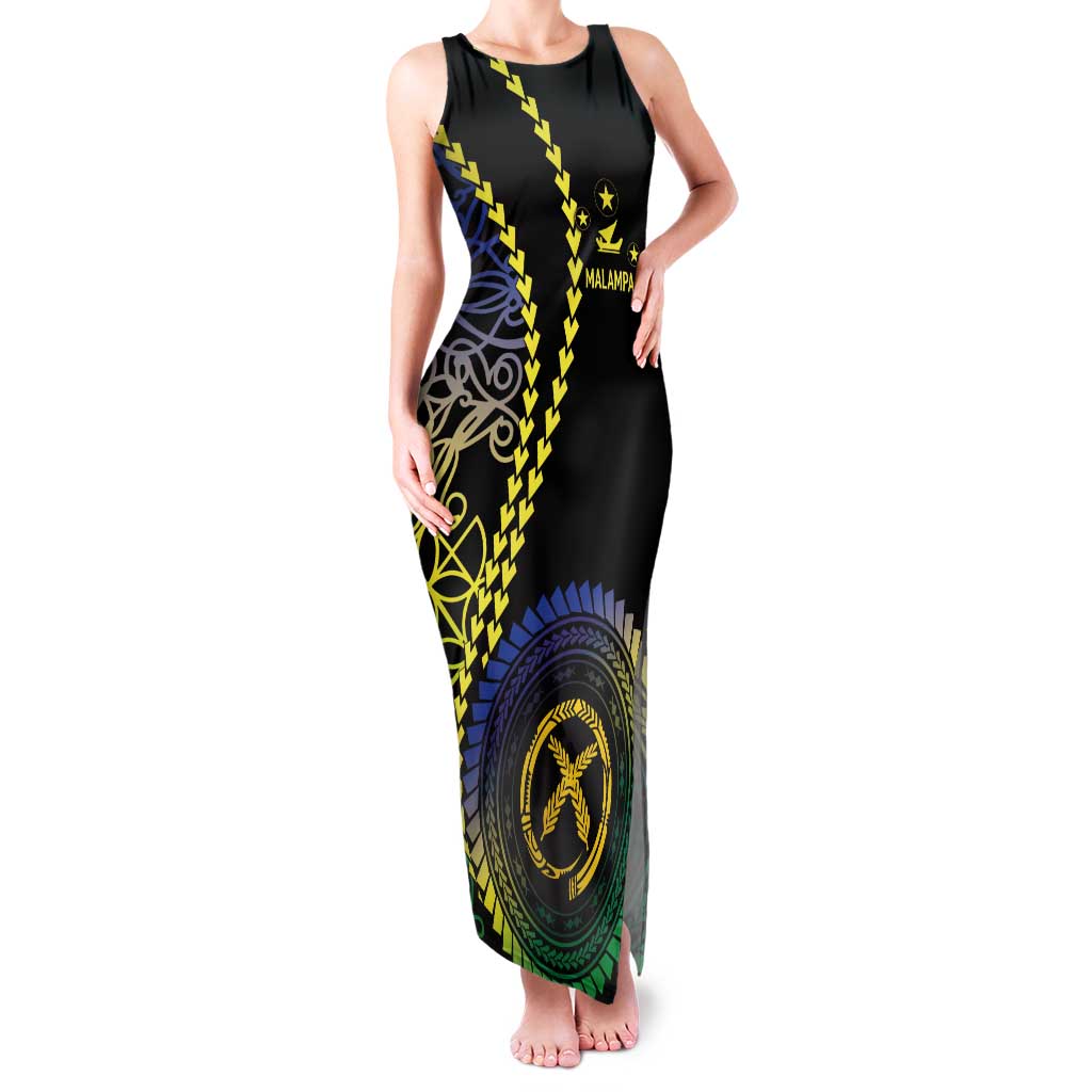 Proudly Ni-Van Sandroing Inspired Family Matching Tank Maxi Dress and Hawaiian Shirt Malampa Classic Style LT7 Mom's Dress Colorful - Polynesian Pride
