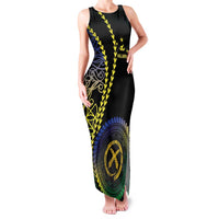 Proudly Ni-Van Sandroing Inspired Family Matching Tank Maxi Dress and Hawaiian Shirt Malampa Classic Style LT7 Mom's Dress Colorful - Polynesian Pride