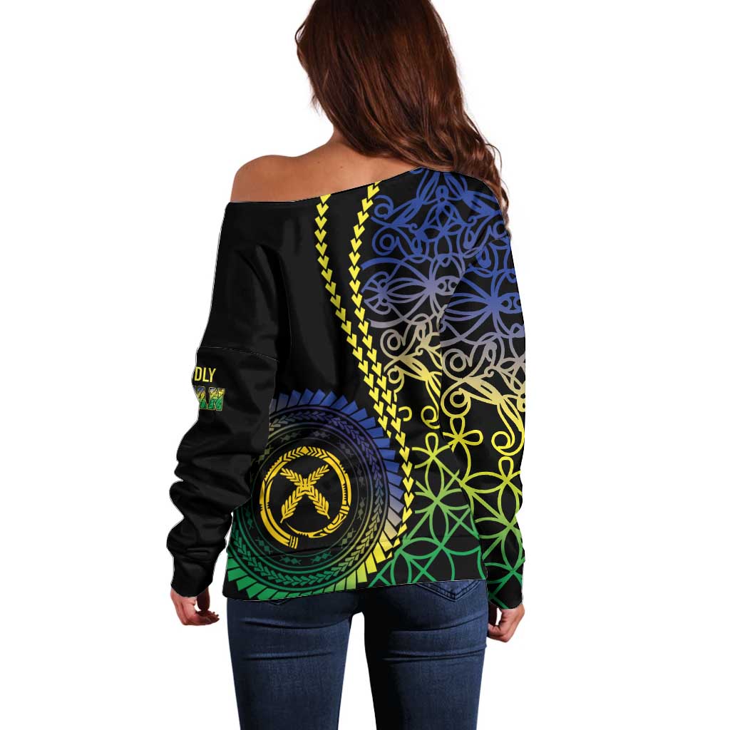 Proudly Ni-Van Sandroing Inspired Off Shoulder Sweater Malampa Classic Style