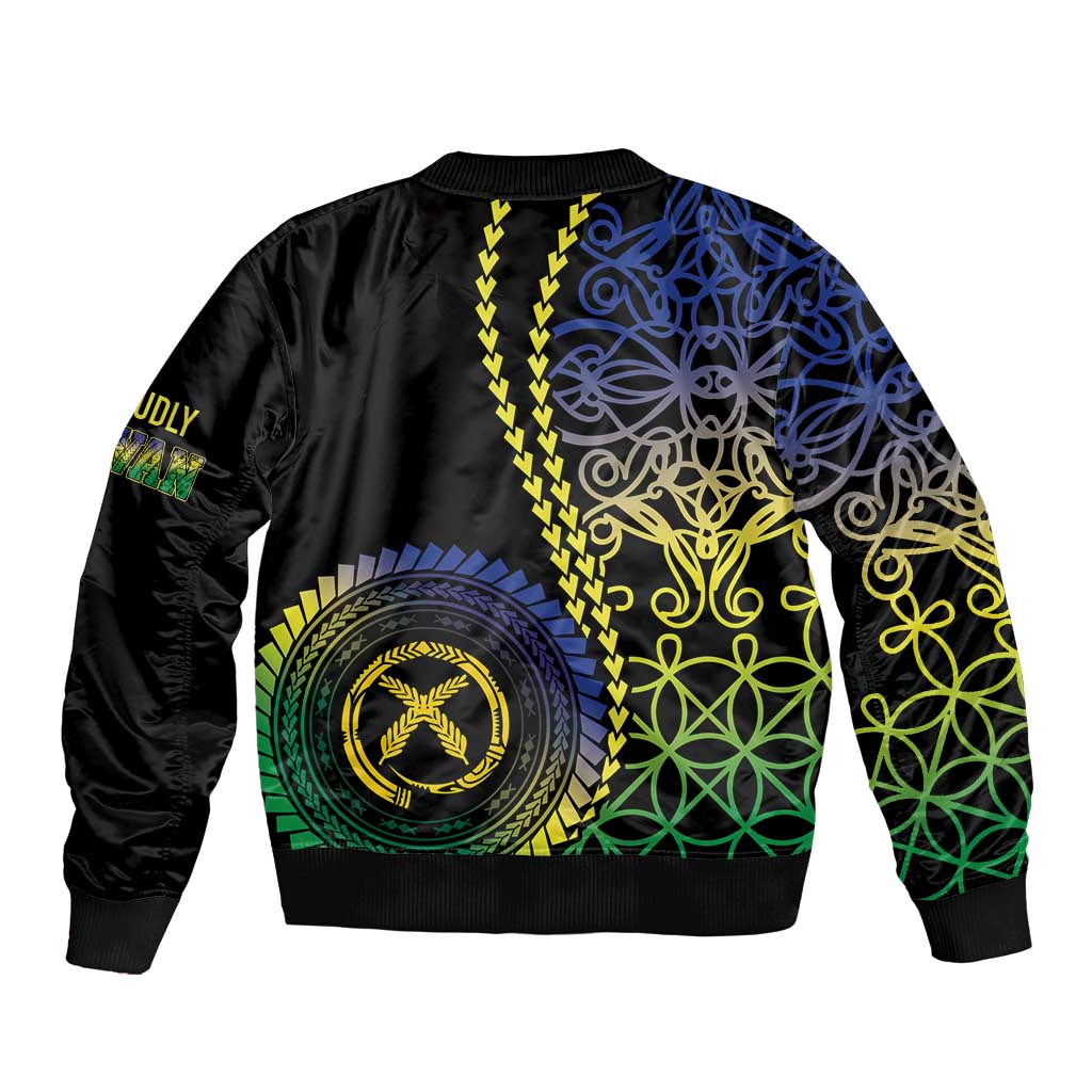 Proudly Ni-Van Sandroing Inspired Sleeve Zip Bomber Jacket Malampa Classic Style