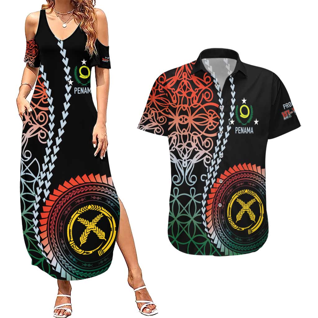 Proudly Ni-Van Sandroing Inspired Couples Matching Summer Maxi Dress and Hawaiian Shirt Penama Classic Style