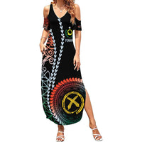 Proudly Ni-Van Sandroing Inspired Family Matching Summer Maxi Dress and Hawaiian Shirt Penama Classic Style LT7 Mom's Dress Colorful - Polynesian Pride
