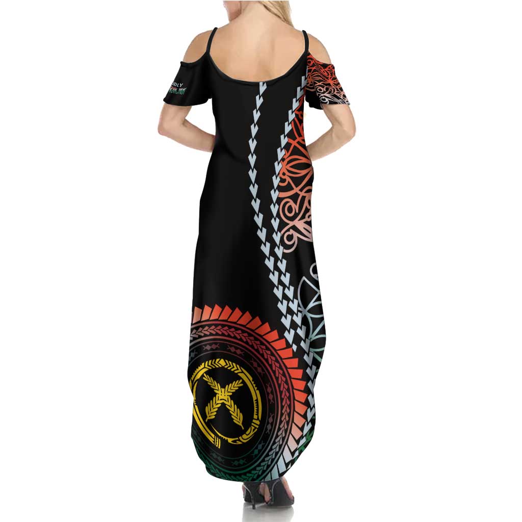 Proudly Ni-Van Sandroing Inspired Family Matching Summer Maxi Dress and Hawaiian Shirt Penama Classic Style LT7 - Polynesian Pride