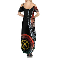 Proudly Ni-Van Sandroing Inspired Family Matching Summer Maxi Dress and Hawaiian Shirt Penama Classic Style LT7 - Polynesian Pride