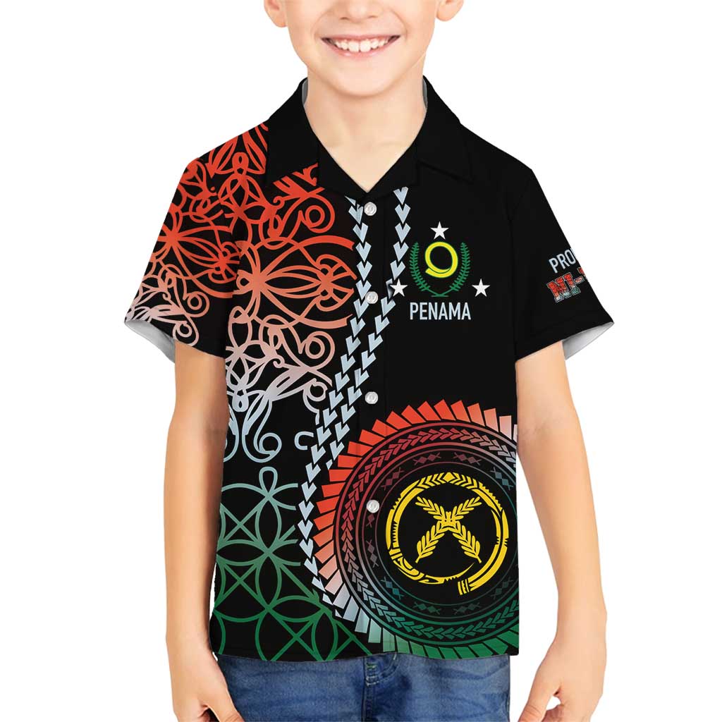 Proudly Ni-Van Sandroing Inspired Family Matching Summer Maxi Dress and Hawaiian Shirt Penama Classic Style LT7 Son's Shirt Colorful - Polynesian Pride