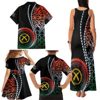 Proudly Ni-Van Sandroing Inspired Family Matching Tank Maxi Dress and Hawaiian Shirt Penama Classic Style