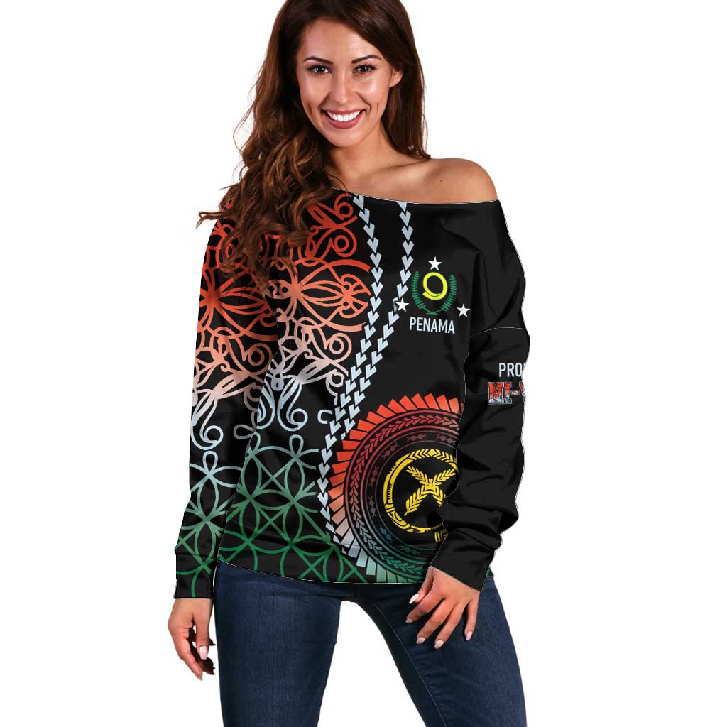 Proudly Ni-Van Sandroing Inspired Off Shoulder Sweater Penama Classic Style
