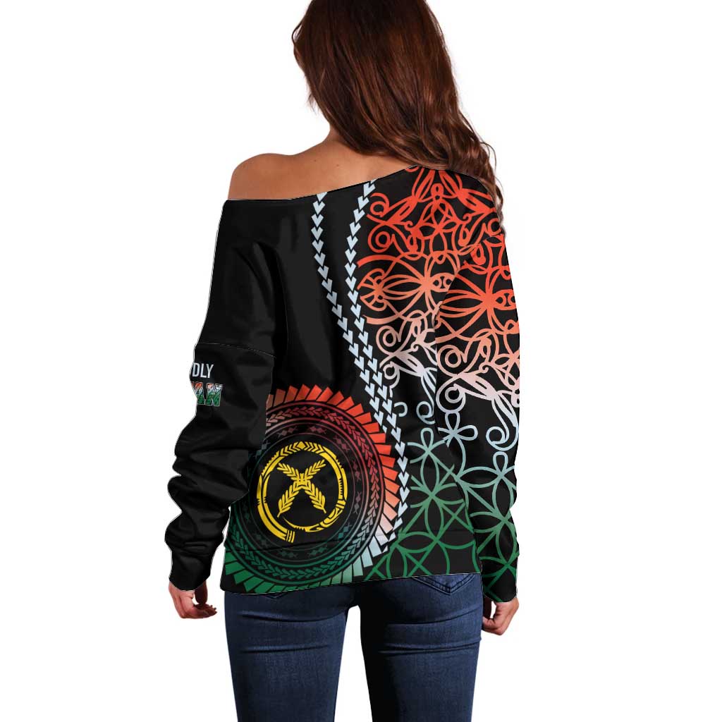 Proudly Ni-Van Sandroing Inspired Off Shoulder Sweater Penama Classic Style