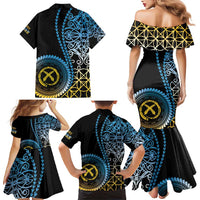 Proudly Ni-Van Sandroing Inspired Family Matching Mermaid Dress and Hawaiian Shirt Sanma Classic Style LT7 - Polynesian Pride