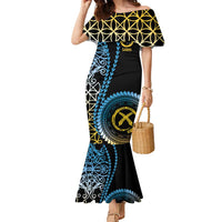 Proudly Ni-Van Sandroing Inspired Family Matching Mermaid Dress and Hawaiian Shirt Sanma Classic Style LT7 Mom's Dress Colorful - Polynesian Pride