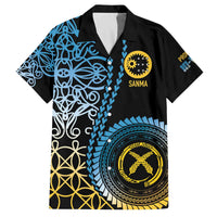 Proudly Ni-Van Sandroing Inspired Family Matching Off The Shoulder Long Sleeve Dress and Hawaiian Shirt Sanma Classic Style LT7 Dad's Shirt - Short Sleeve Colorful - Polynesian Pride